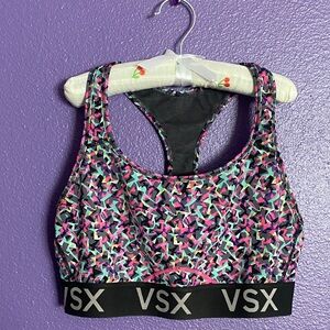 VSX Multicolor Geometric Racerback Sports Bra